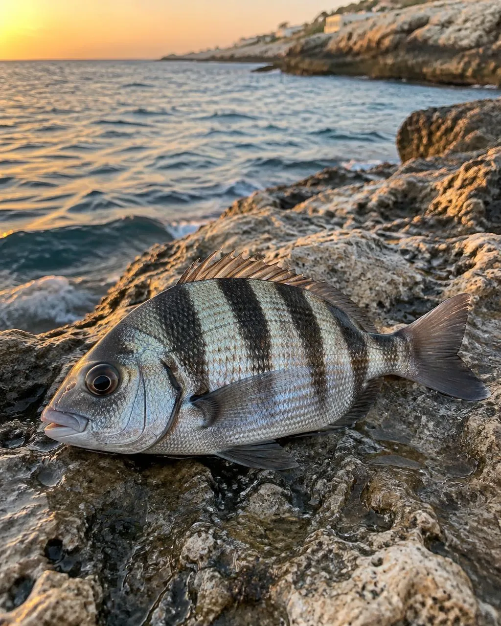 Foto dimostrativa: Sarago sulla roccia