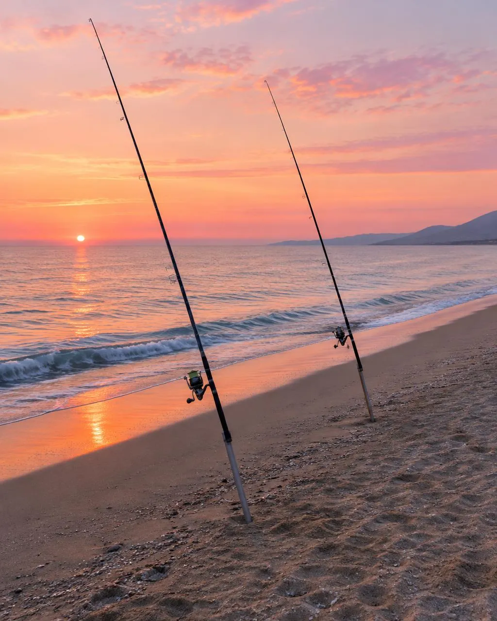 Foto dimostrativa: Due canne all'alba